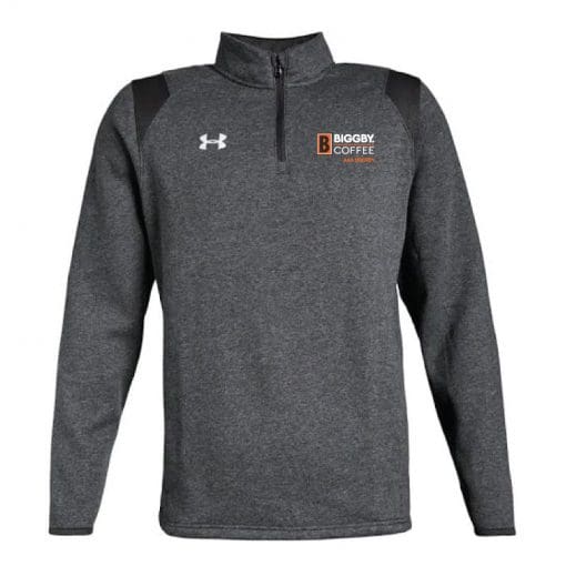 Biggby Under Armour Hustle Men's 1/4 Zip Pullover - Grey