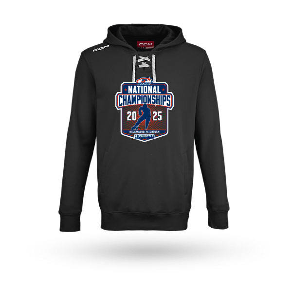 USA Nationals CCM Team Fleece Laced Hoody Black Hockey Services